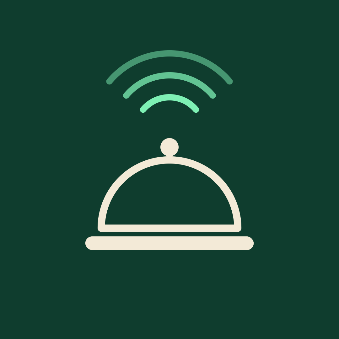 NFC Tbilisi logo: green tap waves above a cream serving cloche
